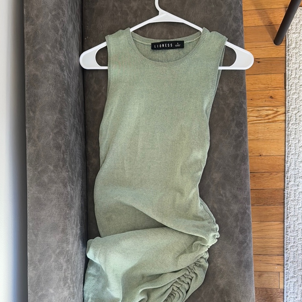 Lioness Sage Green Sleeveless Dress